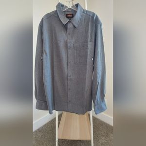 Bass Long Sleeve Easy Travel Shirt Caviar Men's size XL